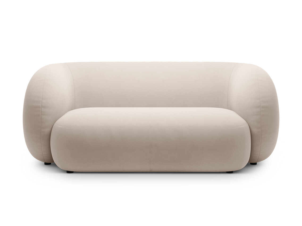 Canapea modulara 2 locuri, Kate, Micadoni Home, 183x99x76 cm, catifea, bej - imagine 5